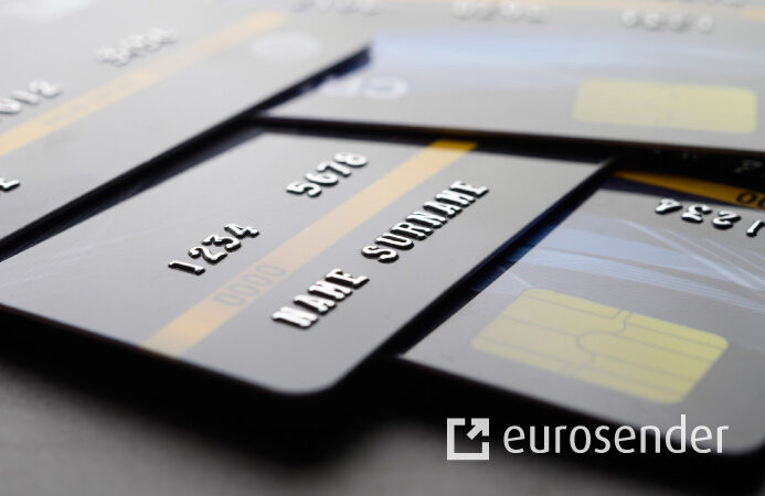 Shipping credit and debit cards