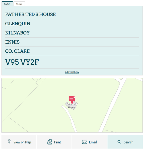 Eircode Irish postcode example