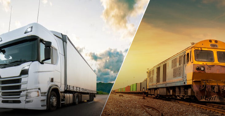 rail shipping vs road shipping